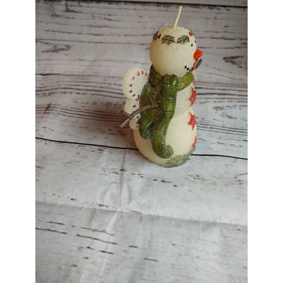 MOLDED SNOWMAN ANGEL Christmas Candle - Picture 3 of 8